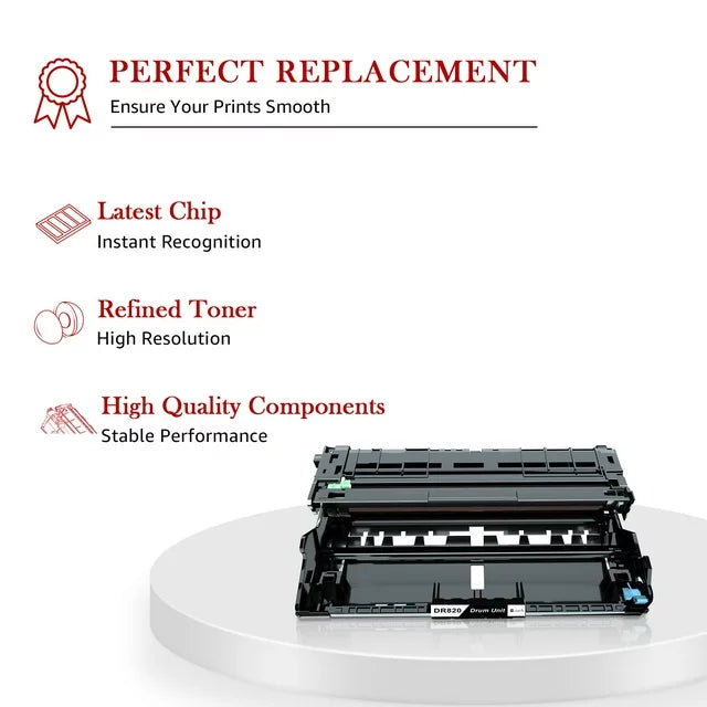 DR820 DR-820 Drum Unit Toner Kingdom Compatible Replacement for Brother Printer (1 Black)