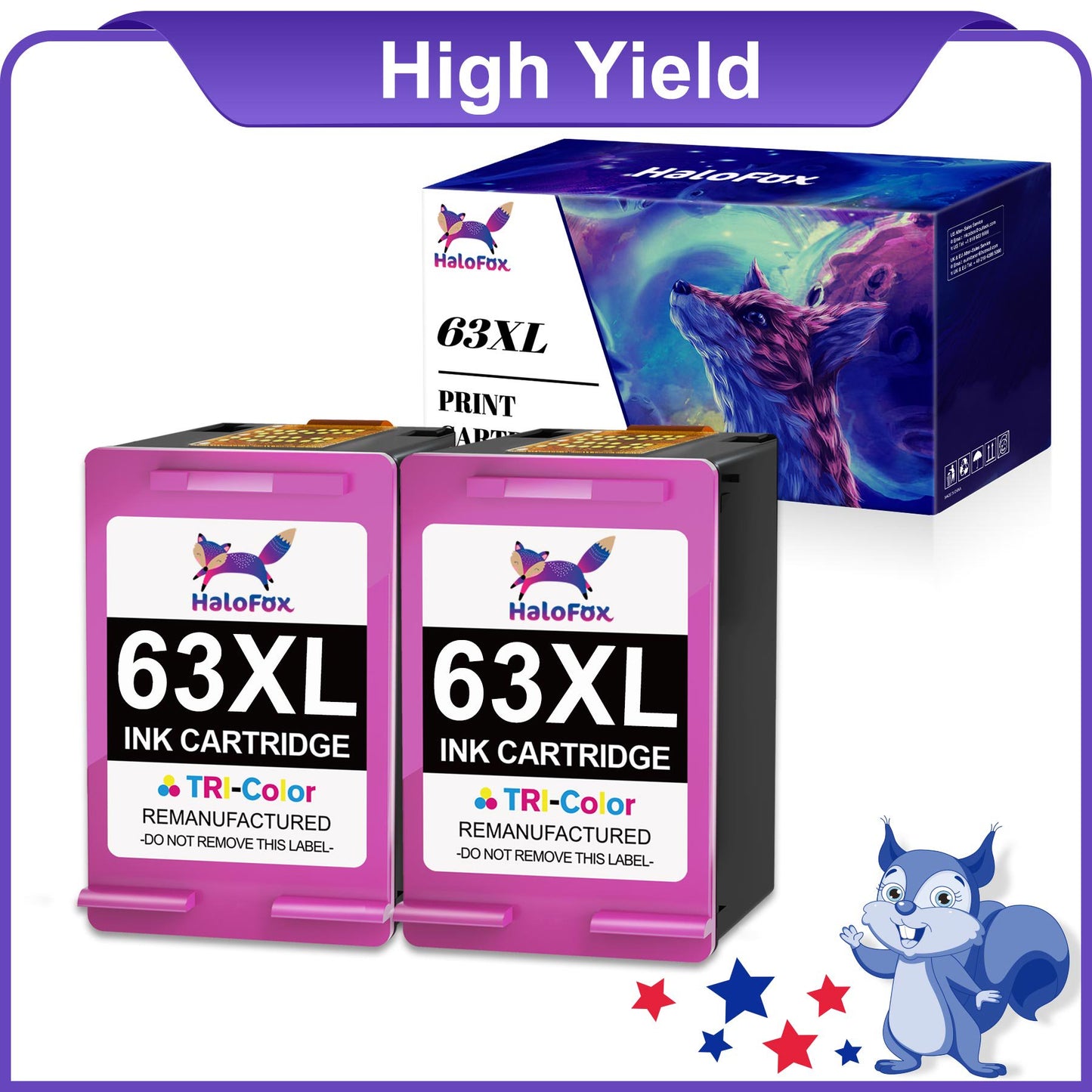 63XL Color Ink Cartridges (2 Pack)