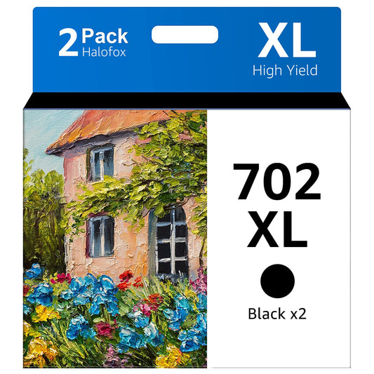 702XL T702 702 XL Black Ink Cartridges Replacement(2 Pack)