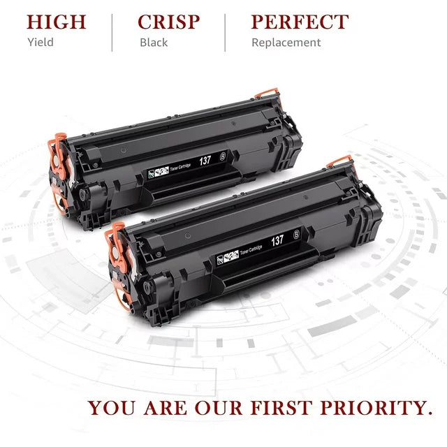 CRG137 137 Toner Cartridge Replacement for Canon Printer 2 Pack