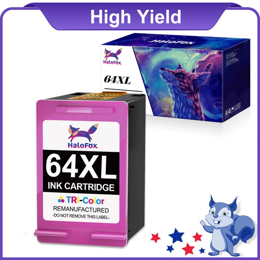 64XL 64 Ink Cartridge for HP Printer (1 Pack)