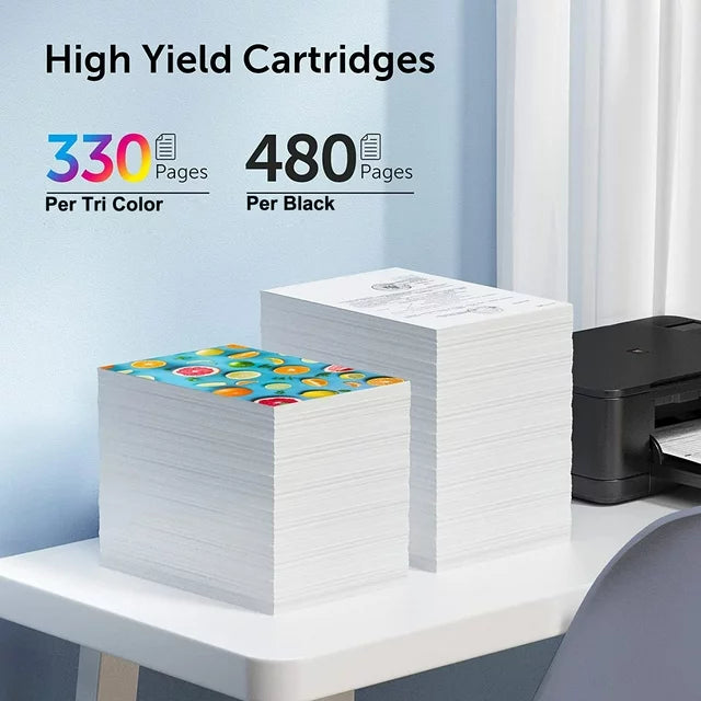 64xl Ink Cartridge Combo Pack for HP Printer (3-Pack)