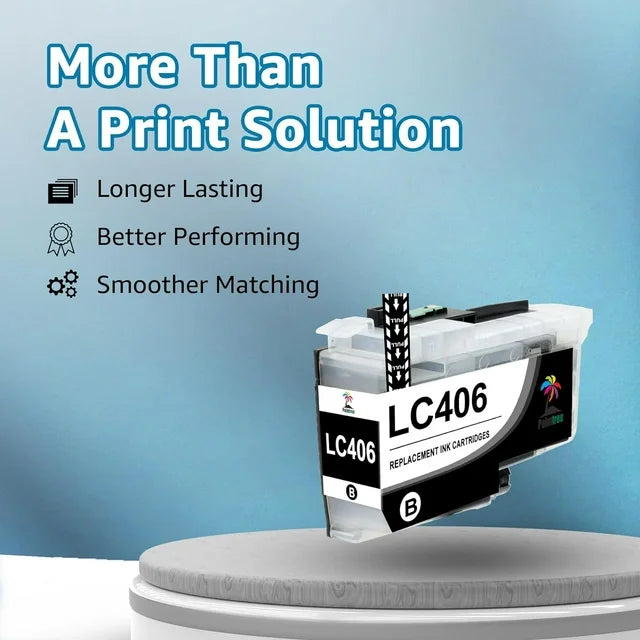 LC406 Black Ink Cartridges for Brother LC406 J6555DW MFC-J5855DW MFC-J6955DW (1 Black)