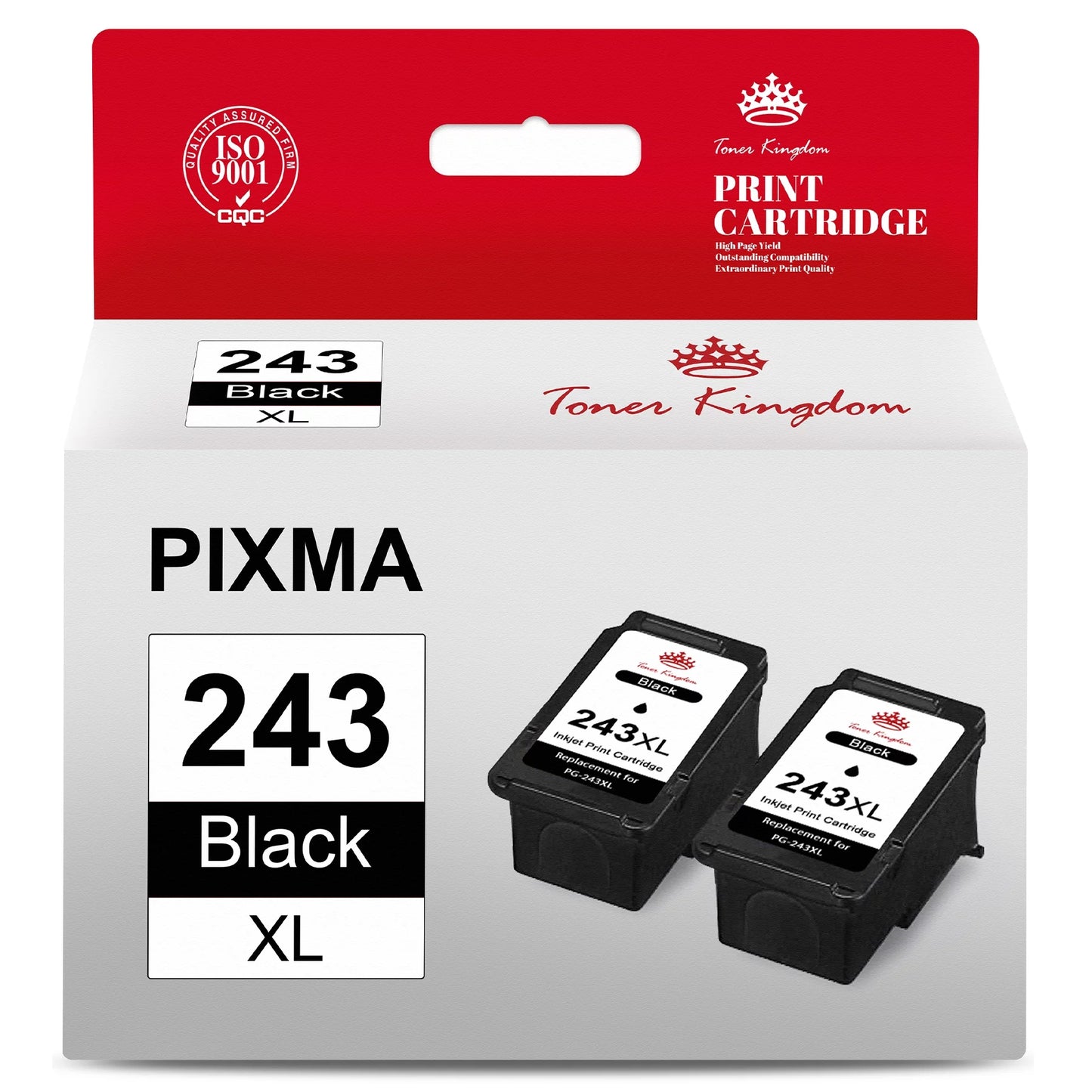 243 XL Ink Cartridges 243 Black Ink XXL for Canon Printer, 2 Pack