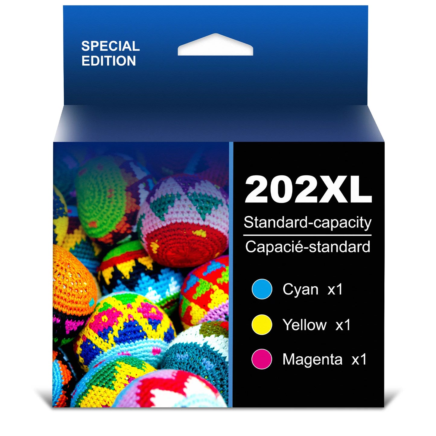 202XL Ink Cartridges Compatible for Epson Printer 3 pack (Cyan Magenta Yellow)