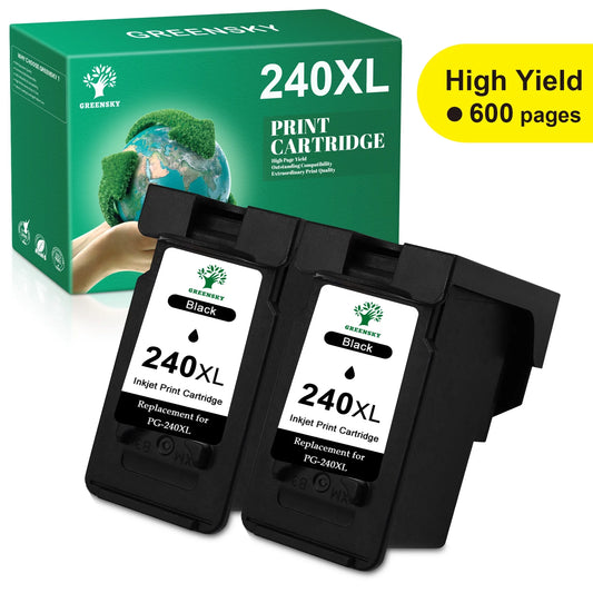 240XL Ink Cartridge for Canon Printer PG-240XL 240 XL Ink for Canon PIXMA MG3620 4120 3520 3620 Series Printer (2 Black)