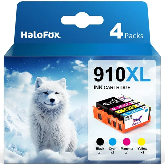 910 Ink 910XL 910 Ink Cartridges Combo Pack for  8022 Printer (1 Black, 1 Cyan, 1 Magenta, 1 Yellow, 4 Pack)