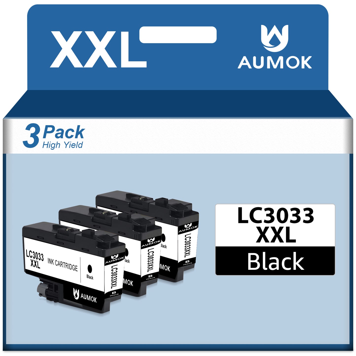 Brother 3033 LC3033XXL LC3033 LC3035XXL LC3033 Ink Cartridges Black Replacement for Brother 3033 LC3033XXL LC3033 LC3035XXL LC3035 Work for Brother MFC-J995DW MFC-J805DW MFC-J815DW (Black, 3 Packs)