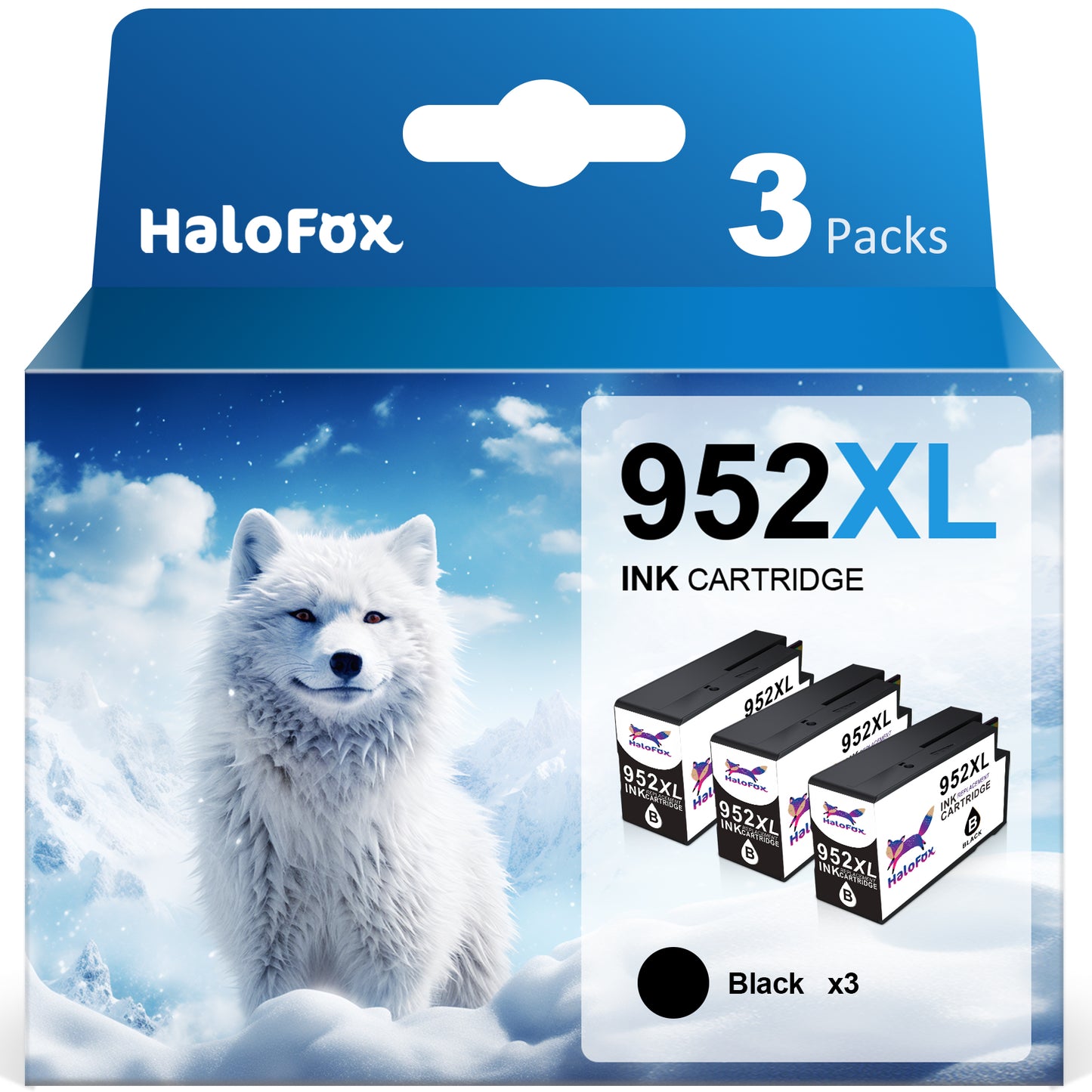 952XL Latest Upgrade Black Compatible Ink Cartridges Replacement for HP 952 XL Black Ink Cartridges Use with Officejet Pro 7740 8210 8710 8720 8740 8715 7720 8725 8730 (3 Packs)