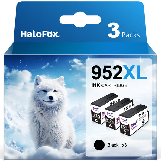 952XL Latest Upgrade Black Compatible Ink Cartridges Replacement for HP 952 XL Black Ink Cartridges Use with Officejet Pro 7740 8210 8710 8720 8740 8715 7720 8725 8730 (3 Packs)