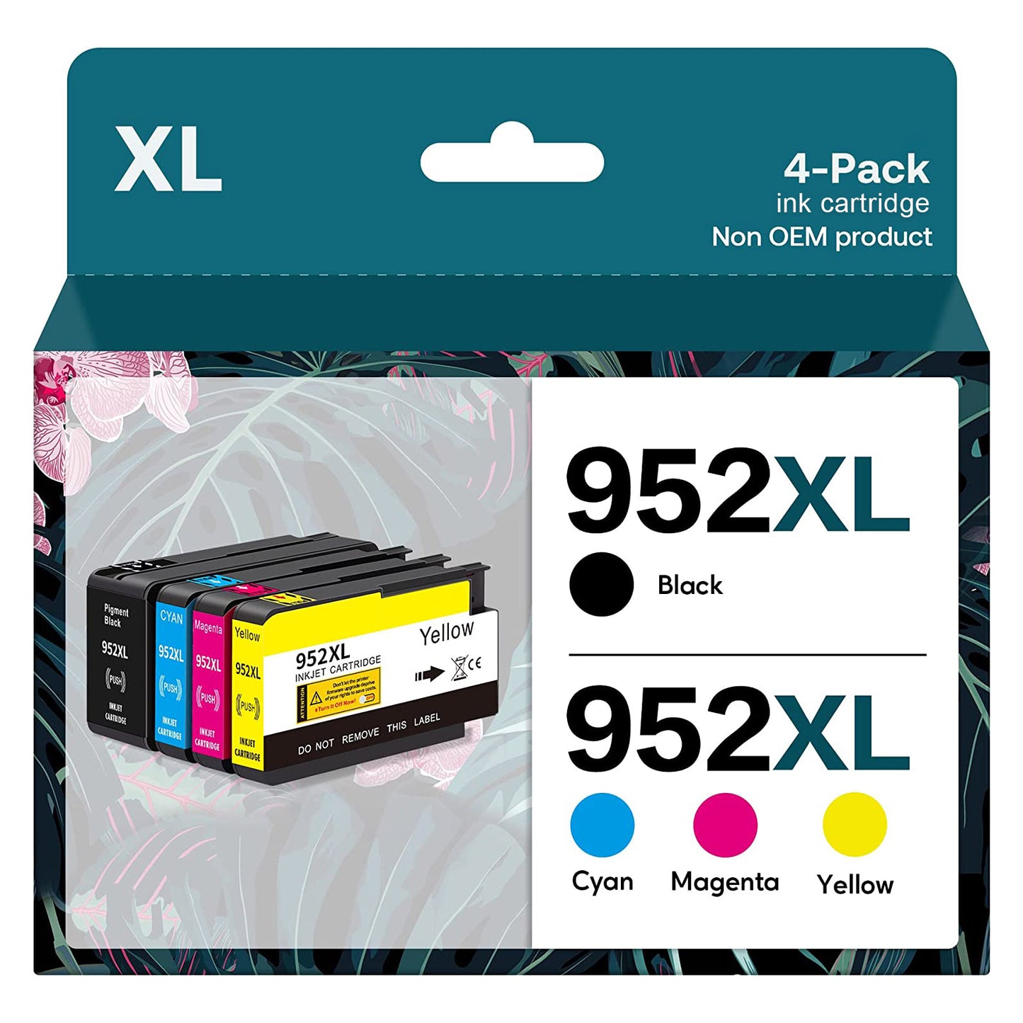 952 Ink 952XL High Yield Ink Cartridges(Black, Cyan, Magenta, Yellow)