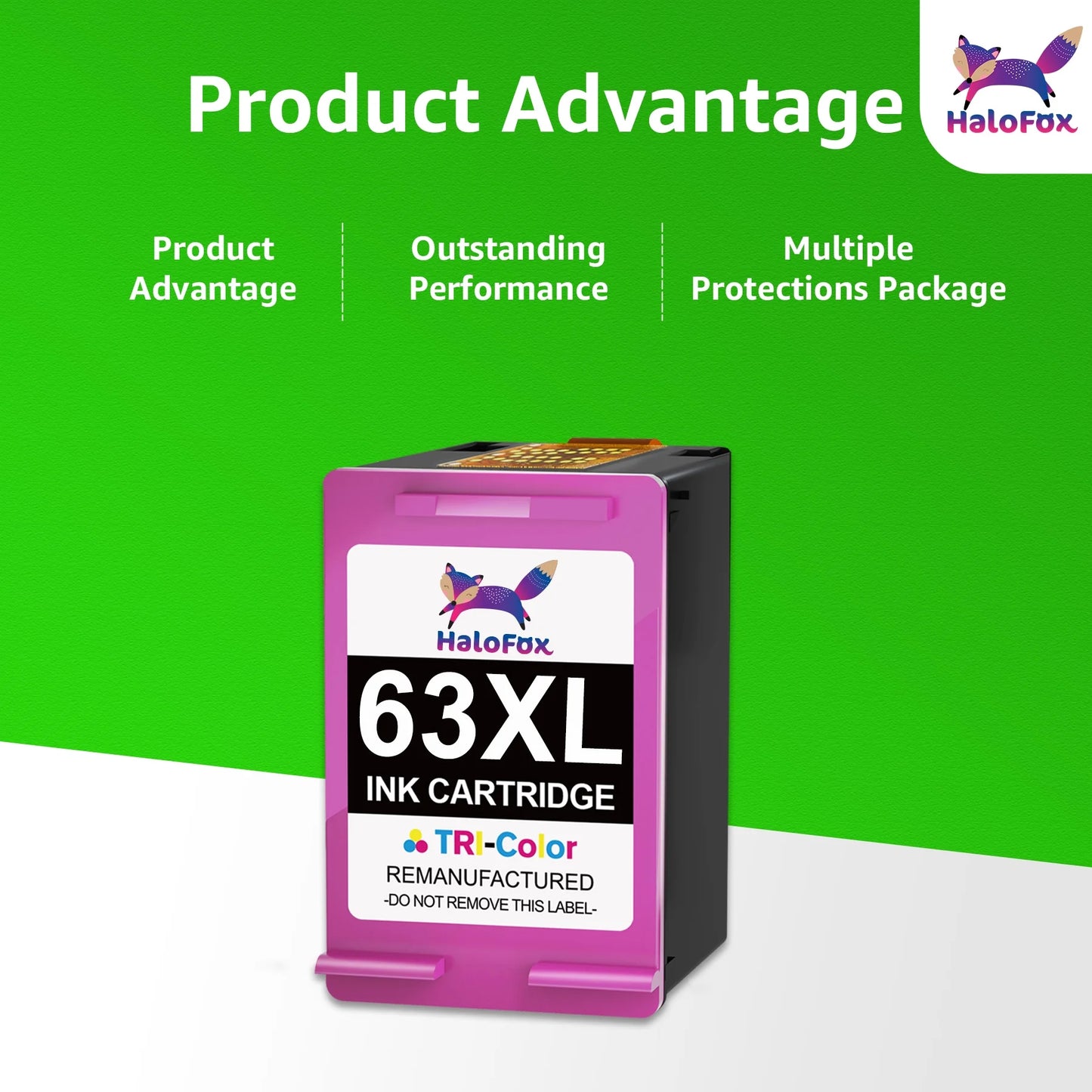 63XL Color Ink 63 XL Ink Cartridge 63 Color Ink  4516 Deskjet 1112 3630 3634 3639 2132 Ink Printer (TriColor,1 Pack)