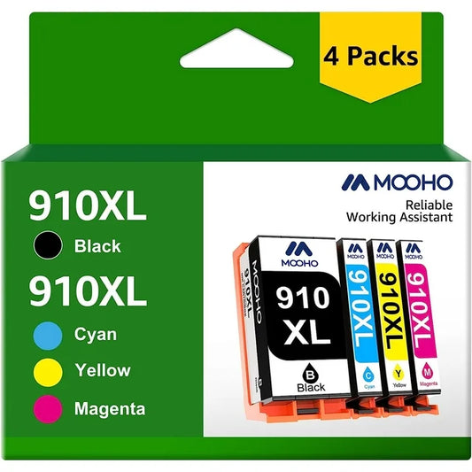 910XL Ink 910 Ink 910 XL Mooho 910XL Ink  8020 8022 8028 8015 for 910XL Ink Cartridges Combo Pack (4 Pack)