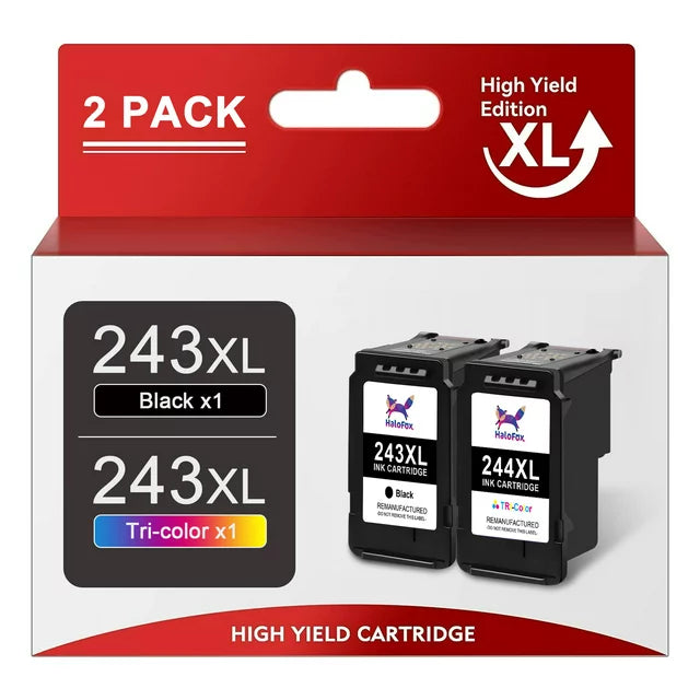 Halofox PG-243XL CL-244XL Ink Cartridges  TR4520 MG2522 TS3322 TR4522 TS3122 MX490 MX492 MG2922 MG2520 Printer 245XL 246XL XL