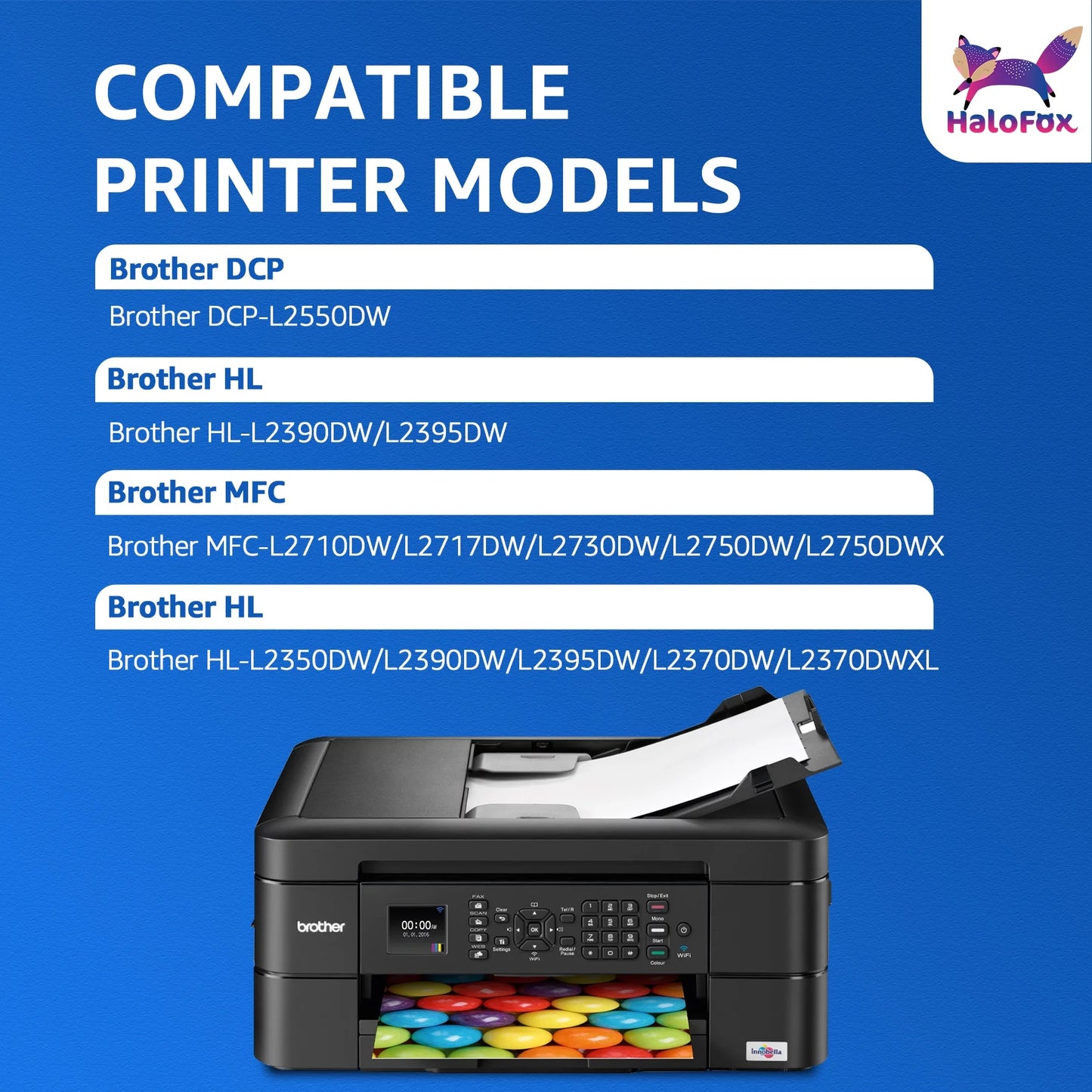 TN760 TN 760 TN730 TN 730 Toner Cartridge Replacement for Brother MFC-L2750DW DCP-L2550DW Printer to Use with HL-L2350DW L2395DW L2390DW L2370DW L2730DW MFC-L2710DW L2730DW L2717DW (Black,4 Pack)