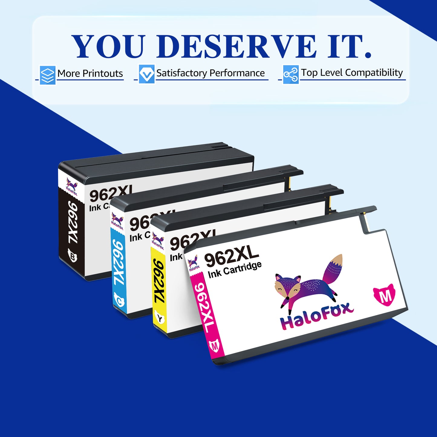 962XL Ink Cartridge Replacement for HP 962 Ink Cartridge (4 Pack)