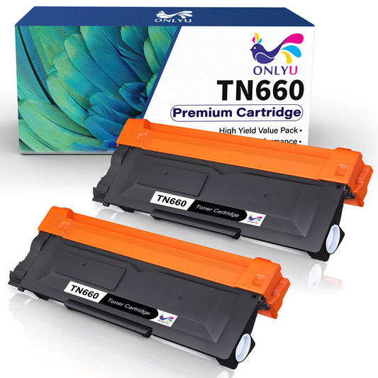 TN660 TN630 Toner Cartridge TN 660 TN 630 for Brother Printer Ink (Black,2-Pack)