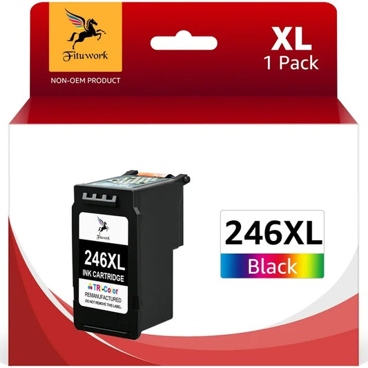 246 CL-246 XL Ink Cartridges for Canon Ink 246 MG2522 MG2920 MG2922 TR4520 TR4522 TR4527 TS3320 TS3322 Printers (1 Pack)