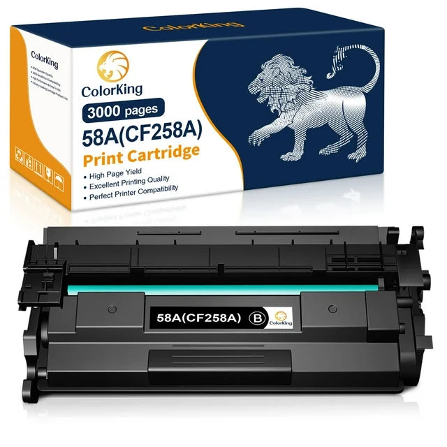 ColorKing CF258A 58A Toner for HP LaserJet  Pro M404 M404dn MFP M428 M428fdw No Chip (Black, 1-Pack)