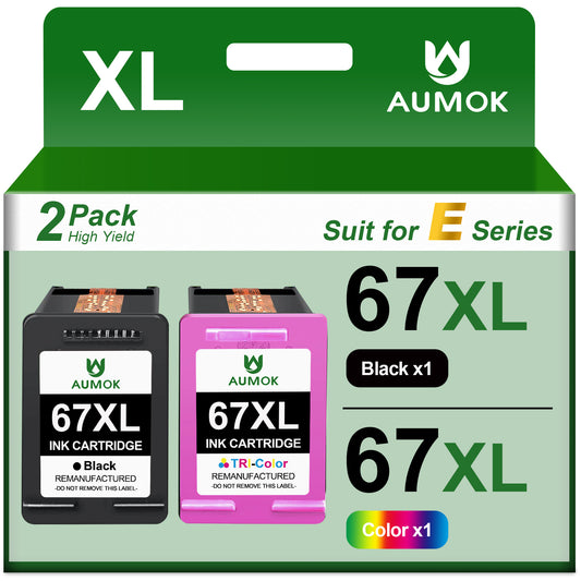 67 67XL Ink Cartridges Black Color Combo Pack Envy Pro 6455 6455e 6475 Envy 6000 6055 6055e