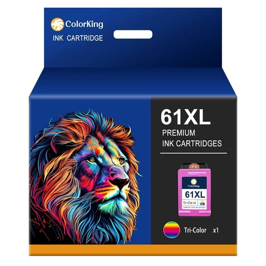 Colorking 61 Color Ink 61XL Color Tri-color Ink officejet 4630 4635 Deskjet 1000 1010 1510 Printer, Color 1 Pack