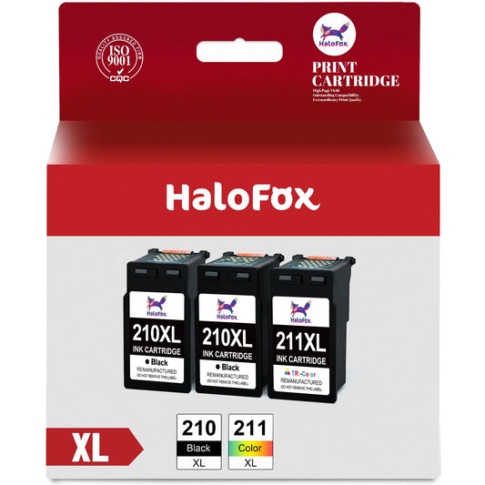 PG-210XL/CL-211XL Ink Cartridges for Canon, 210XL 211XL Ink Combo Pack