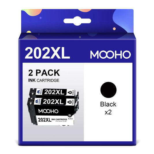 202XL 202 XL Ink for Epson Printer (2 Black)