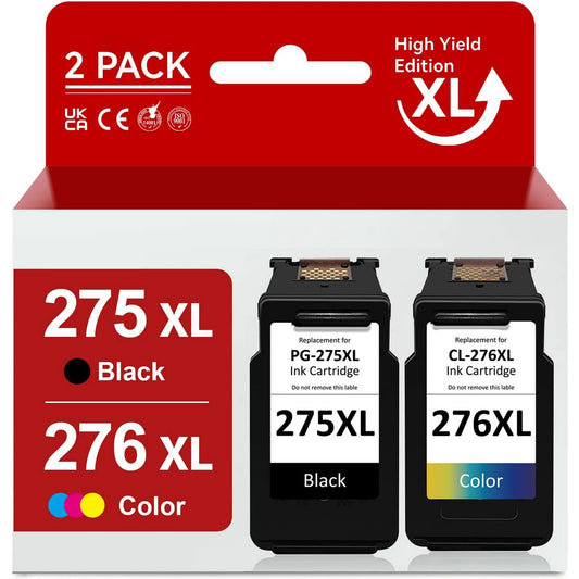 PG-275XL CL-276XL ink Cartridges Replacement for Canon Printer (1 Black, 1 Tri-Color )