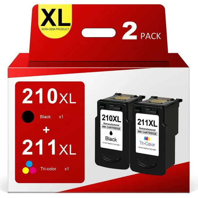 210XL 211XL Ink Cartridge Replacement for Canon Printer (1 Black 1 Tri-Color)