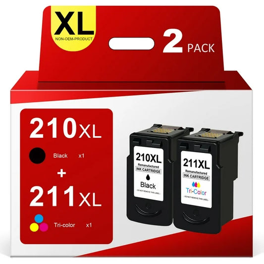 210XL 211XL Ink Cartridge Replacement for Canon Printer (1 Black 1 Tri-Color)