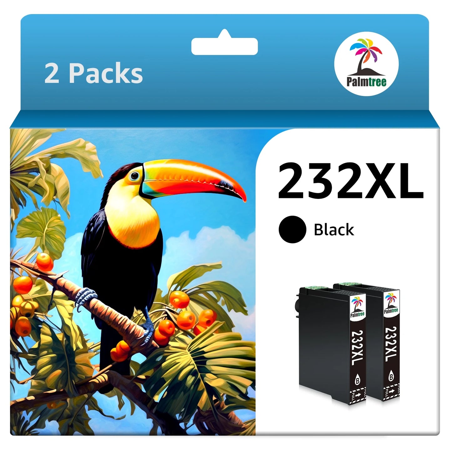 232XL Ink Cartridges Replacement for Epson Printer (2 Black)