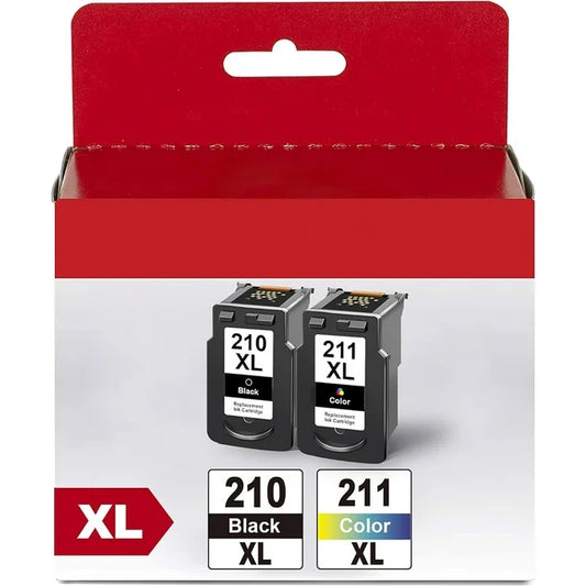 PG-210 XL/CL-211 XL Ink Cartridges Replacement for Canon (1 Black, 1 Color, 2 Pack)