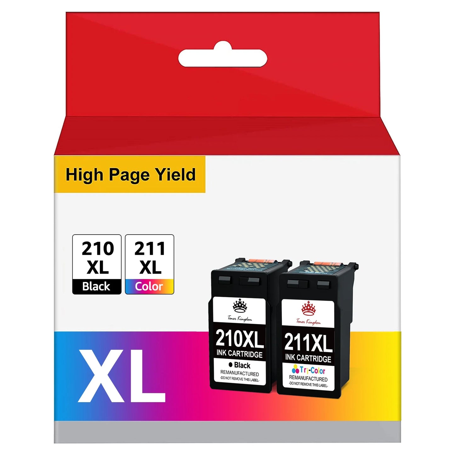 210 XL and 211 XL Ink Cartridges Replacement for Canon Printer 2 Combo Pack