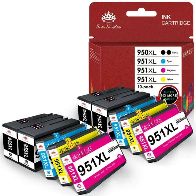 High Yield 950 XL and 951XL Replacement for  276DW 251DW Printer(4 Black, 2 Cyan, 2 Magenta, 2 Yellow), 10 Pack