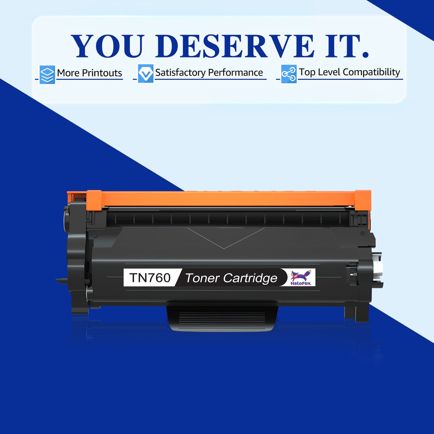 HaloFox compatible toner cartridge for Brother TN 760 TN 730 (Black 2-Pack)