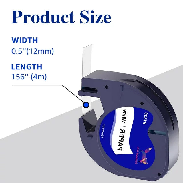 🦊8-Pack Letratag Refills Replacement for  100H QX50 Label Maker, 1/2 Inch x 13 ft, 91330 10697