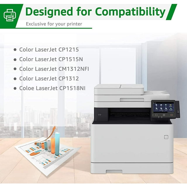 125A Toner Cartridge GREENSKY HP 125A Toner Replacement for HP 125A CB540A CB541A CB542A CB543A Color Laserjet CM1312 MFP CM1312nfi CP1215 CP1515n CP1518ni Printer Black,Cyan,Yellow,Magenta, 4-Pack