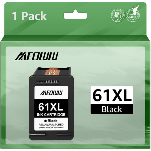 61XL Ink Black Cartridge Replacement for HP Printer Ink 61 XL Works with HP Envy 4500 Deskjet 1000 1056 1510 1512 1010 1055 OfficeJet 4630, Black 1-Pack