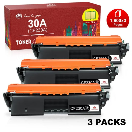 30A CF230A Toner Cartridge Black 3 Pack for M227fdw M203dw M227fdn M203dn M227sdn M203d M227 M203 Series Printer Ink