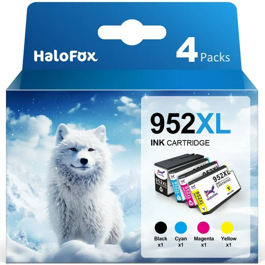 952XL Ink Cartridges Combo Pack for HP 952 XL  Printer (1 Black, 1 Cyan, 1 Magenta, 1 Yellow, 4 Packs)