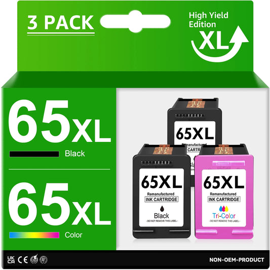 65XL Ink Cartridges for HP Ink(3 Pack)