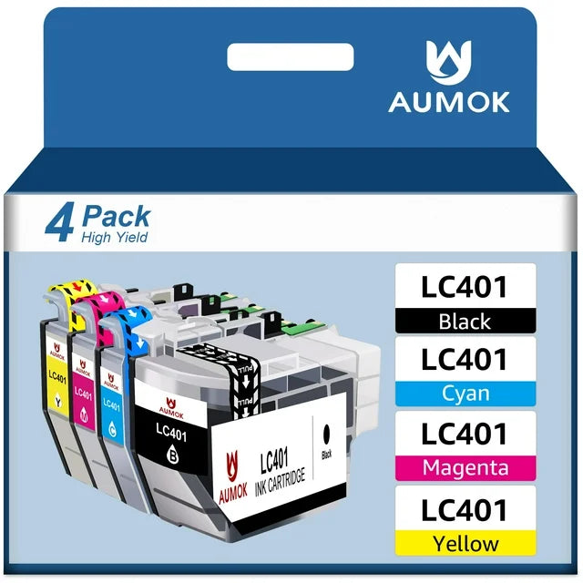 LC 401 LC401 Ink Cartridge LC401 Compatible  J1010DW MFC-J1012DW MFC-J1170DW Printer (BCMY) 4 Pack