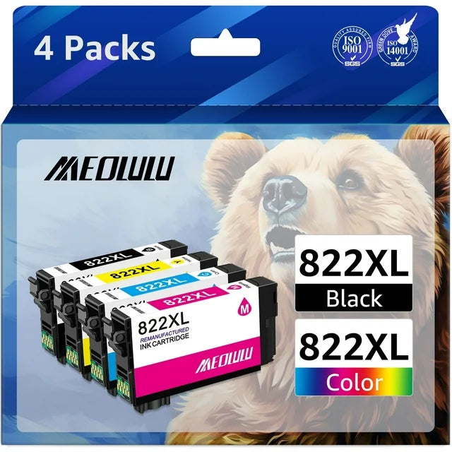 822XL Ink for Epson 822XL Ink Cartridges for  WF-4830 WF-4833 Printers?4 Pack?