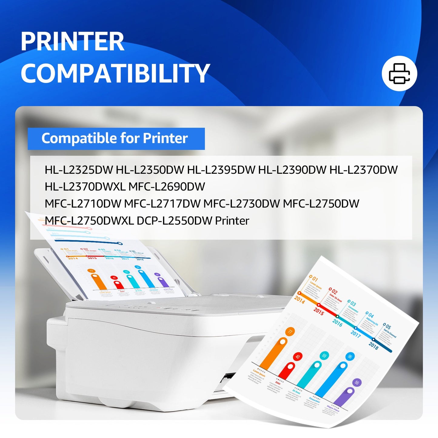 DR730 Drum Unit Compatible with Brother 730 Drum(2 Black Pack, No Toner)