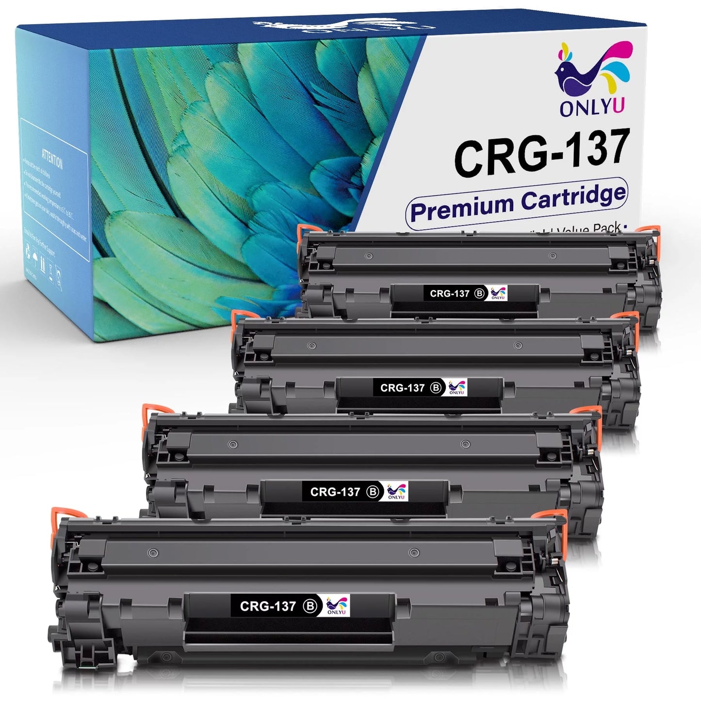 137 Black Compatible Toner Cartridge Replacement for Canon Printer 4 Pack