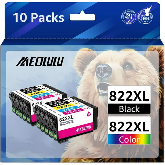 822XL Ink Cartridge Replacement for Epson  with Pro WF-3820 WF-4820 WF-4830 WF-4833 Printer?10 Pack?