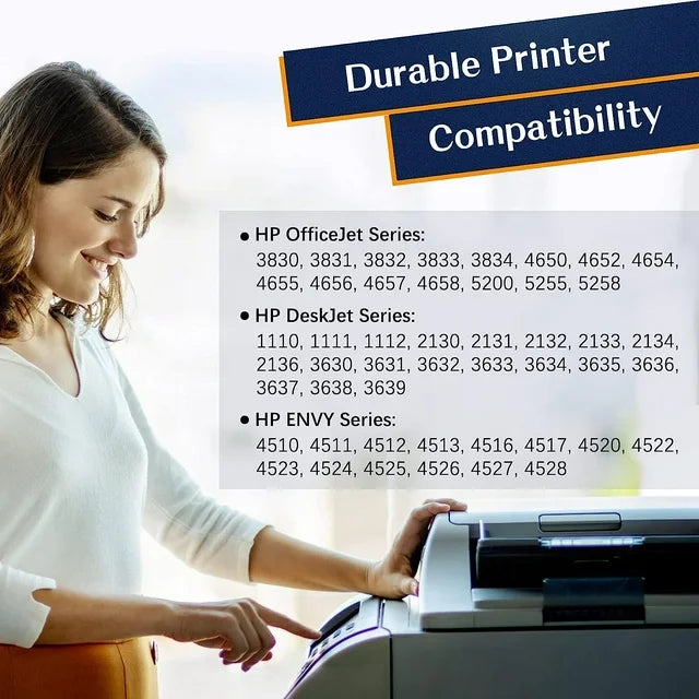 63XL Black Ink Cartridges Compatible 4655 5200 5255 5258 Envy 4520 4512 DeskJet 1112 2132 3630 (2 Black)