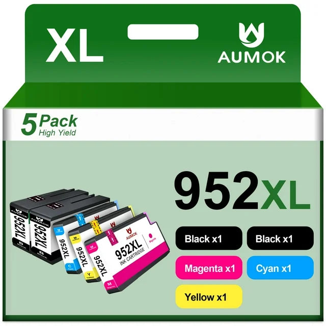 952XL Ink 952 Ink Cartridges Replacement for  8216 8745 7720 8200 8736 8734 (2 Black 1 Cyan 1 Magenta 1 Yellow)