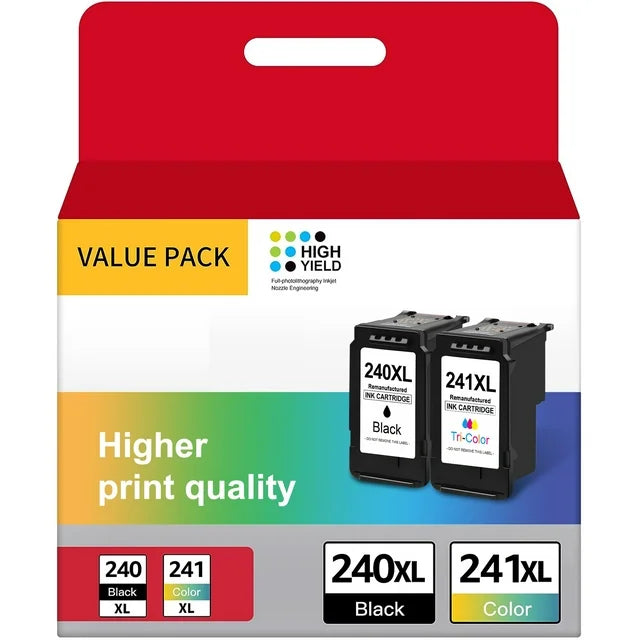 240XL and 241XL Ink Cartridge Replacement for  TS5120 MG2120 MG3520 MX452 MX512 MX532 MX472 Printer, 2 Packs