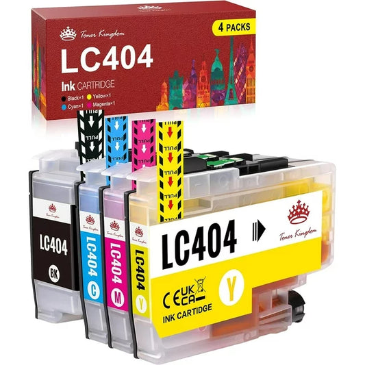 LC404 Ink LC 404 Brother LC404 Ink Cartridge  Cartridges for Brother MFC-J1205W MFC-J1215W MFC-J1205W XL Printer 4 Pack